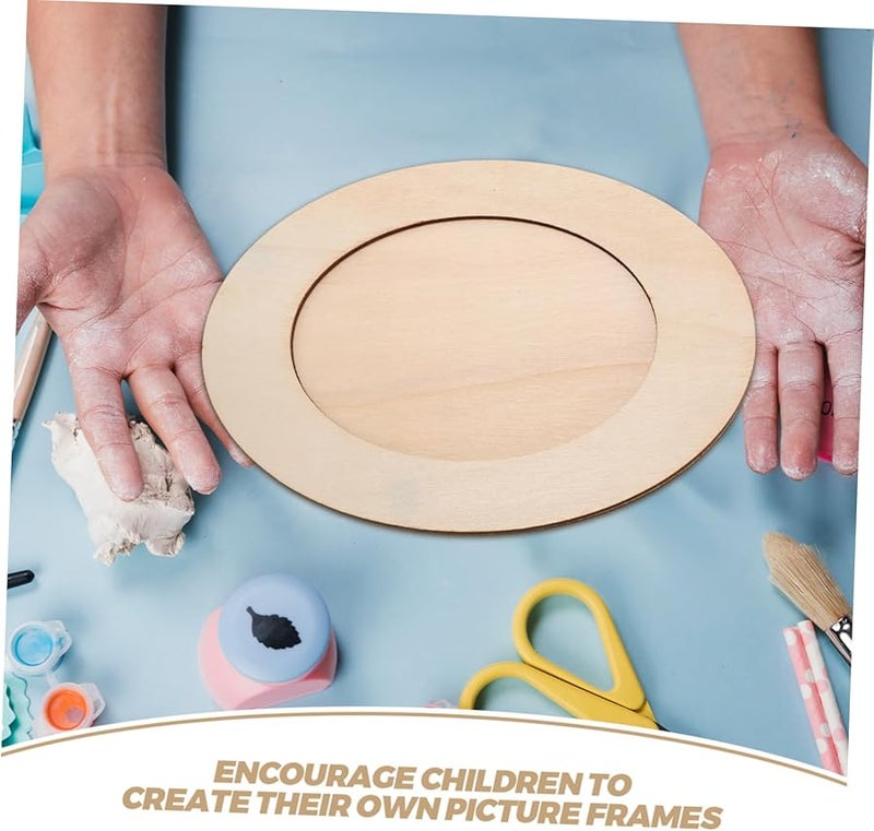 Unfinished Oval Wood Photo Frames 4x6 Inch for Crafts Painting and Decorating - Image 3